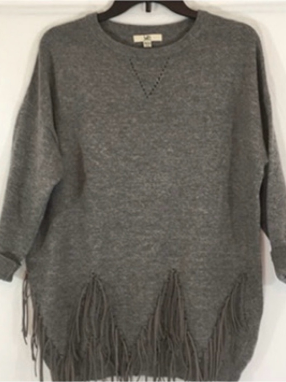 OC by Oleg Cassini Fringe Hem Sweater